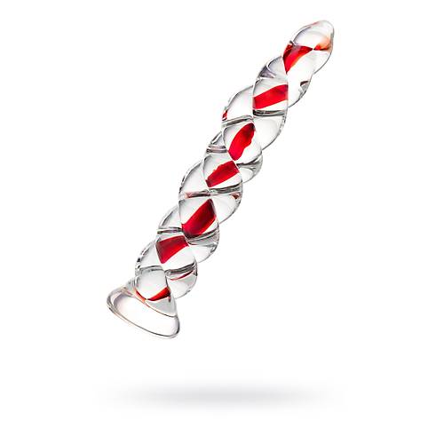 Gereki olmayan yapay penis Sexus Glass, cam, transparan, 18 cm