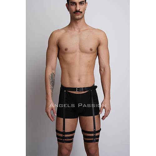 Erkek Jartiyer Harness, Erkek Bacak Aksesuar, Erkek Fantezi Giyim - APFTM170