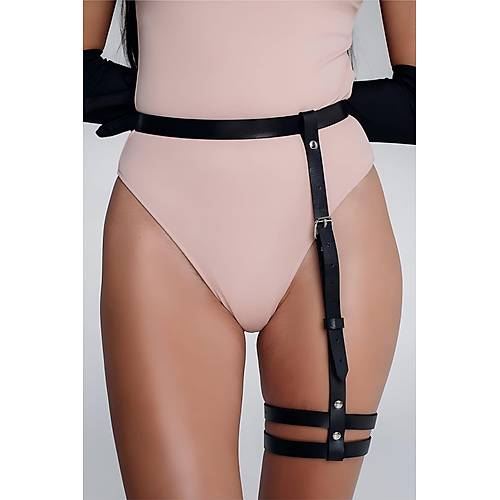 Fantazi Deri Tek Bacak Harness - APFT769