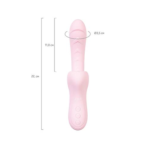 Klitoral uyarcl vibratr JOS Orali, silikon, pembe, 22 cm