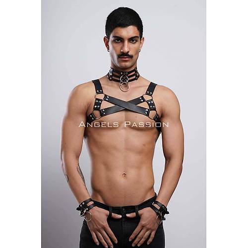 Gay Fantazi Giyim, Erkek Partywear, Tecnowear, Erkek Gs Harness- APFTM55