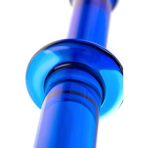 ift tarafl yapay penis Sexus Glass, cam, mavi, 25 cm