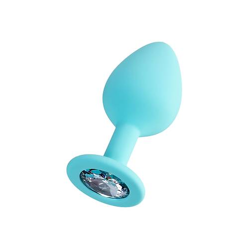 ToDo by RED Brilliant Anal Plug, silikon, mavi, 8 cm,  3 cm, 50 g