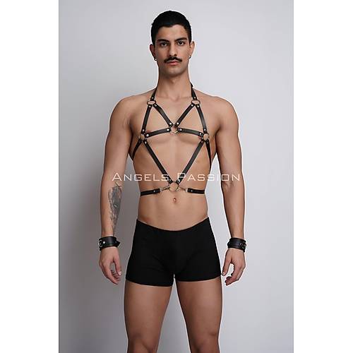 Erkek Deri Gs Harness, Erkek Fantazi Giyim, Erkek Parti Giyim - APFTM75