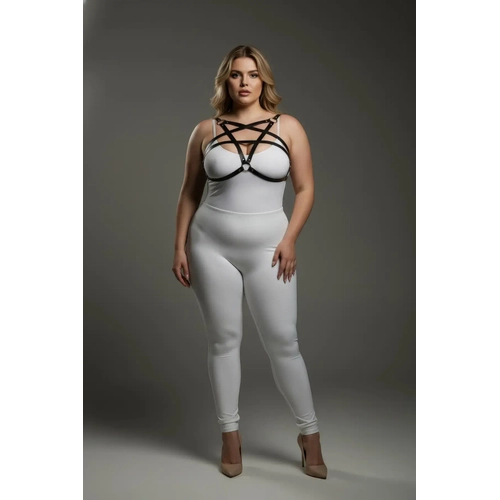 B�y�k Beden Siyah Kad�n Deri G���s Harness Tak�m� ��k V�cut Aksesuar� - APFT167