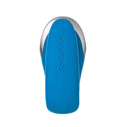 Satisfyer Double Love Connect App Blue iftler in Mini Vibratt, silikon, mavi, 18 cm