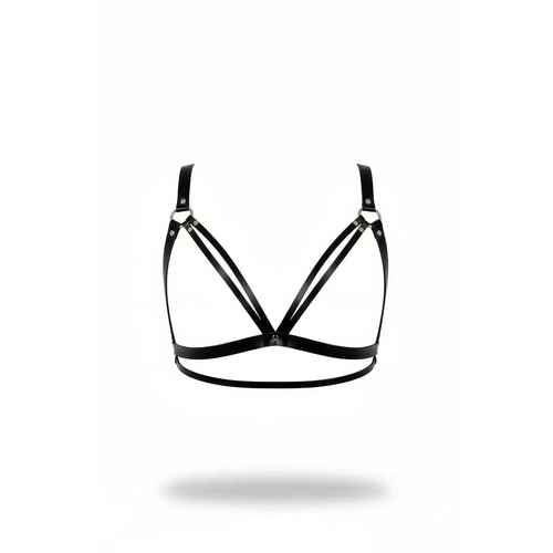 Siyah G���s Harness Suni Deri Halkal� V�cut Aksesuar� - APFT238