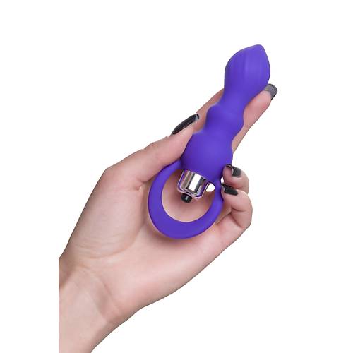 ToDo by RED Curvy Anal Plug, silikon, mor, 14 cm,  3,2 cm