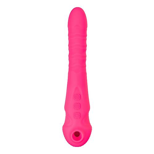 Vakum uyarml vibratr-pulsatr JOS COTOX, silikon, pembe, 23 cm