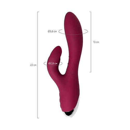 L'ERONA by RED Mion  Vibratr, silikon, bordo, 22 cm