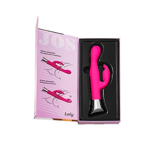 JOS LOLY Klitoral Uyarc Vibratr, silikon, pembe, 21,6 cm