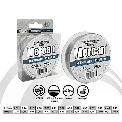 Mercan Premium Meexpower  Makara Misina- Gri
