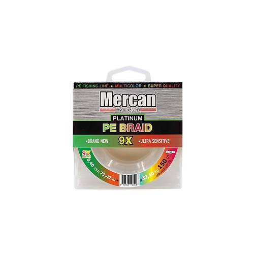 Mercan Platinum PE X9 Örgü İp 150 m Misina- Multicolor