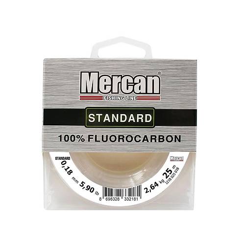Mercan %100 Fluorocarbon Standart 25 m Makara Misina
