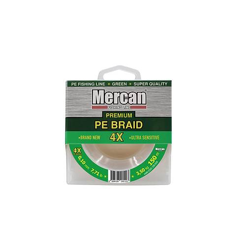 Mercan Premium PE X4 Örgü İp 150 m Makara Misina- Yeşil
