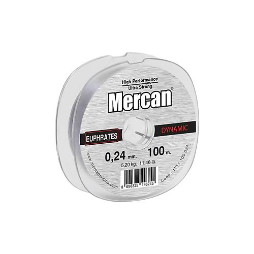 Mercan Euprates Dynamic 100 M 1x10 Makara Misina- Gümüş Gri