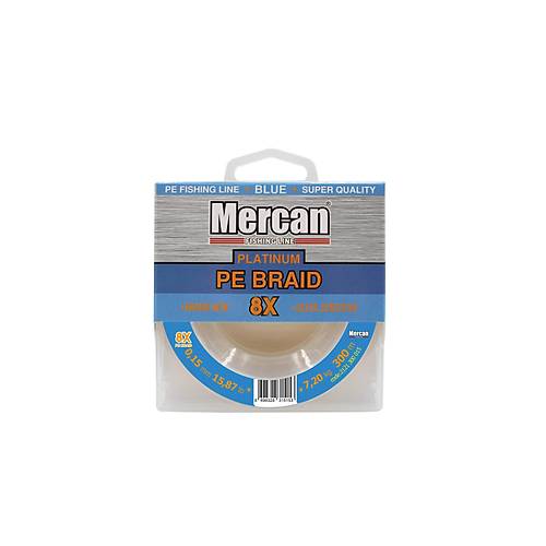 Mercan Platinum PE X8 Örgü İp 300 m Makara Misina- Mavi