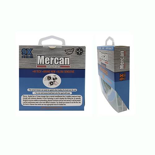 Mercan Platinum PE X9 Örgü İp 300 m Misina-  Mavi