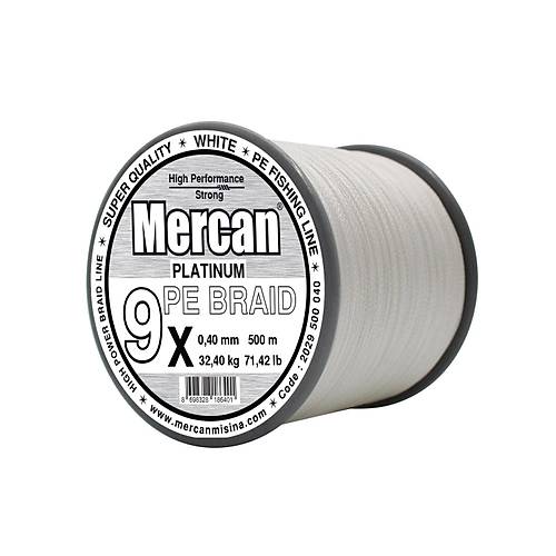 Mercan Platinum PE X9 Örgü İp 500 m Misina-  Beyaz