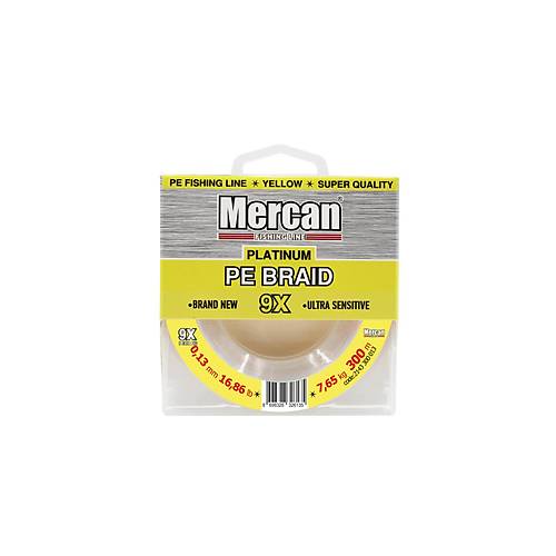 Mercan Platinum PE X9 Örgü İp 300 m Misina-  Sarı