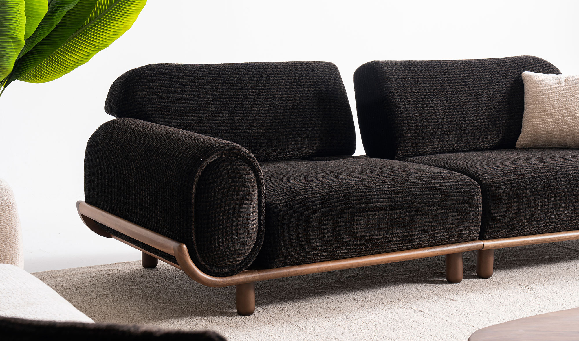 Maisie Sofa - Dark Brown - CaddeYıldız Furniture