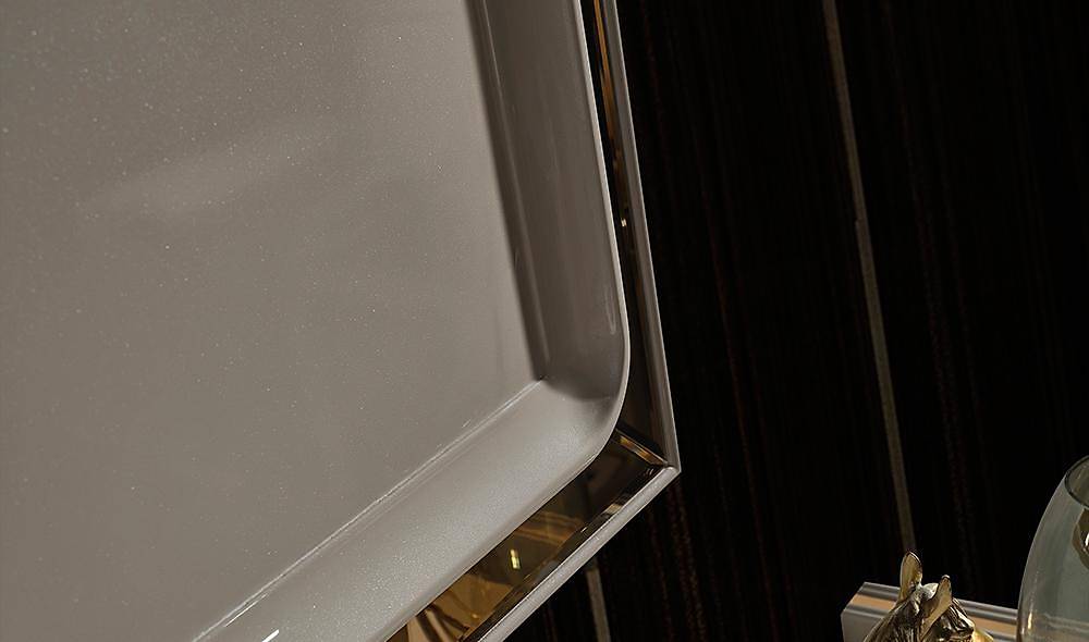 Tiana Tv Unit - Gold - Fireplace
