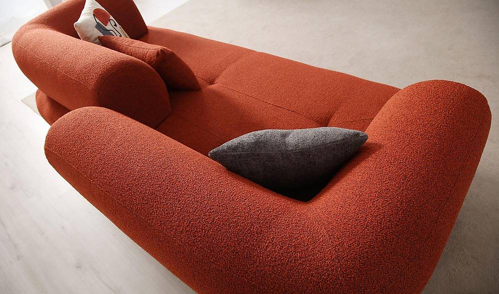 Brown Sofa - Bed - Metal Leg