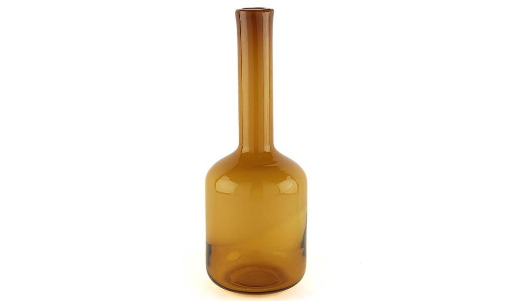 Amber Orange Gradient Glass Vase 16x47 cm