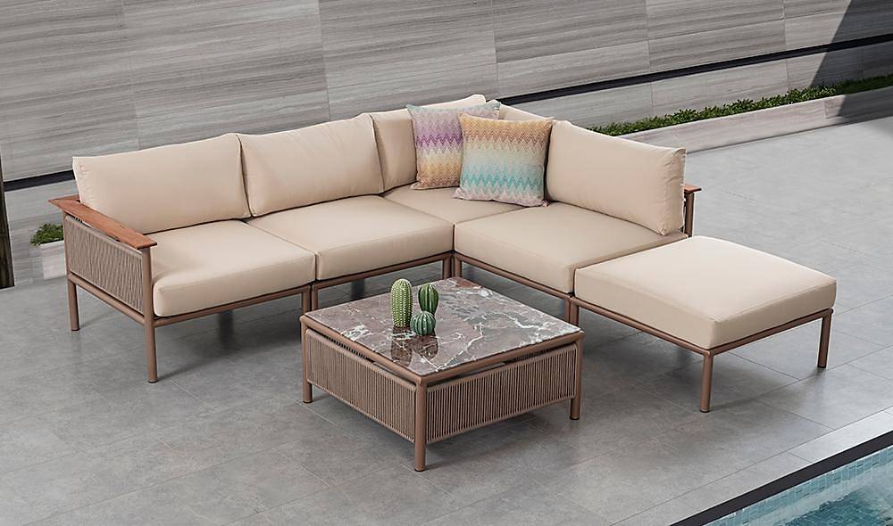Nossa Bronze L Garden Sofa