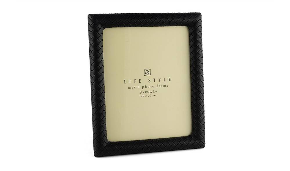 Black Leather Frame 20x25 cm