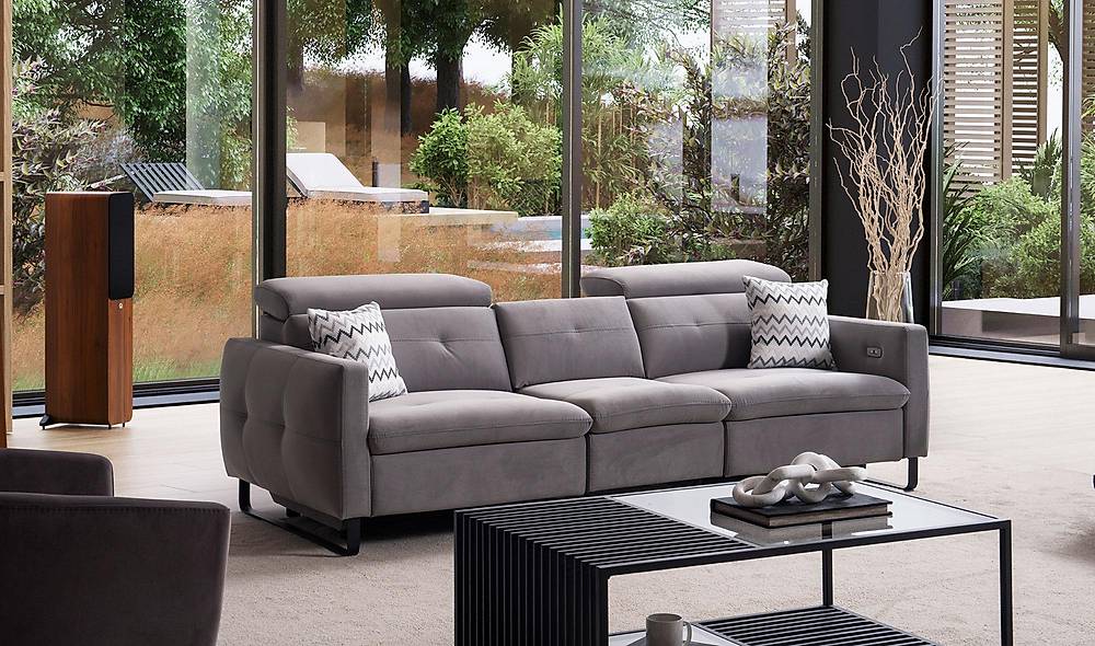 Alissa Sofa Set With Motor - Gray
