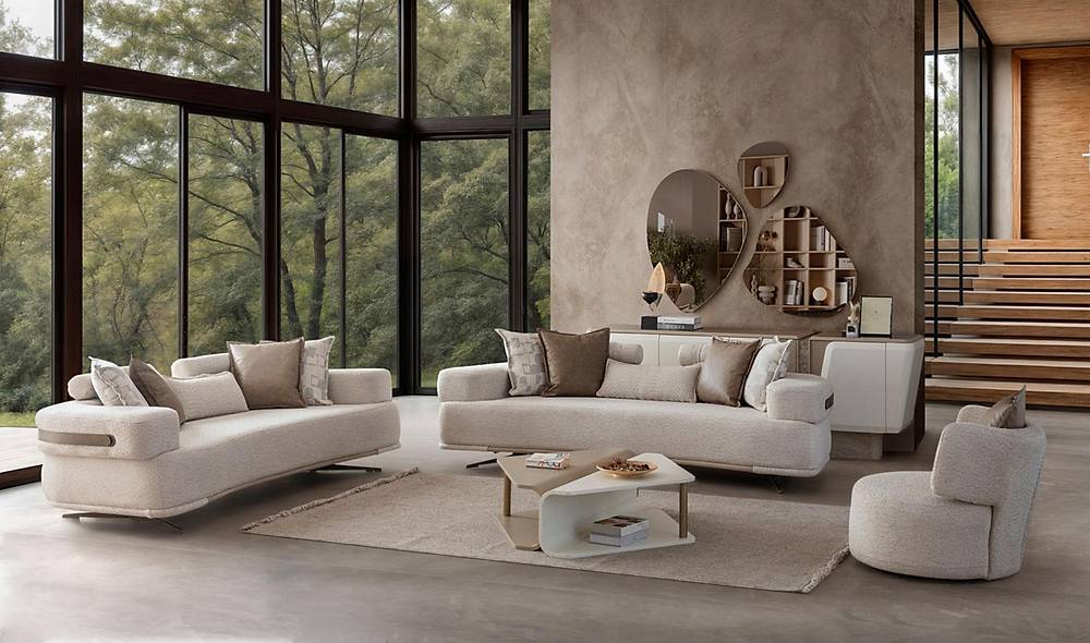 Naples Sofa Set - Metal Leg