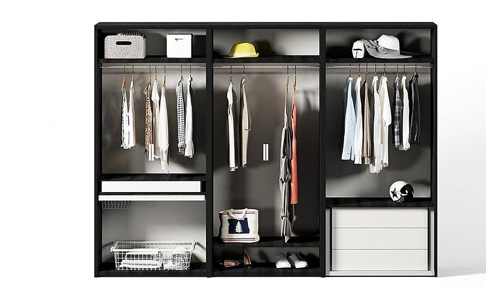 Elika Bedroom with Base - Corner Wardrobe
