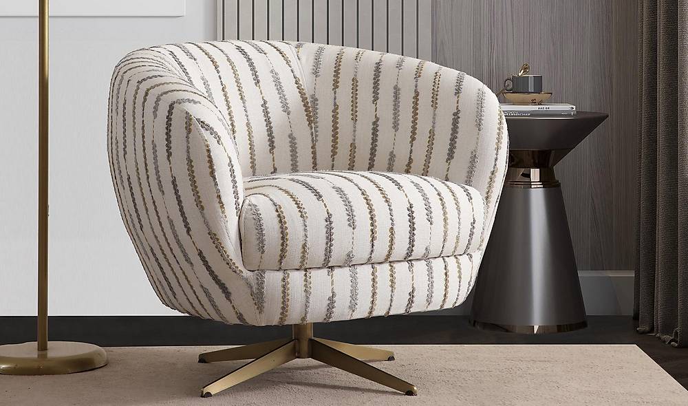 Brown Sofa Set - Antique Gold