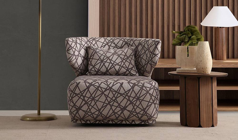 Brown Sofa Set - Bed - Wooden Leg