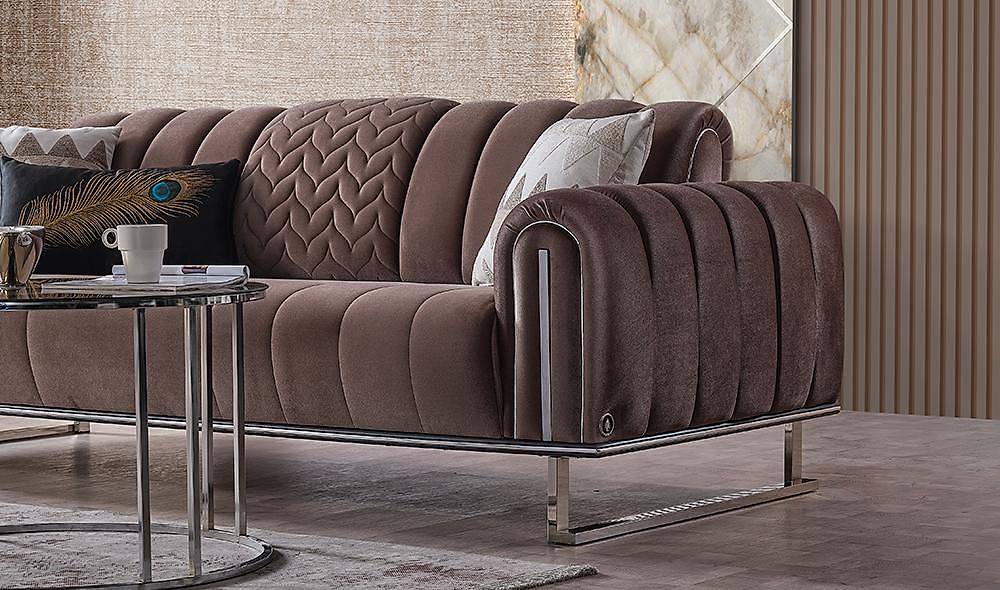 İzel Sofa Set with Metal Design