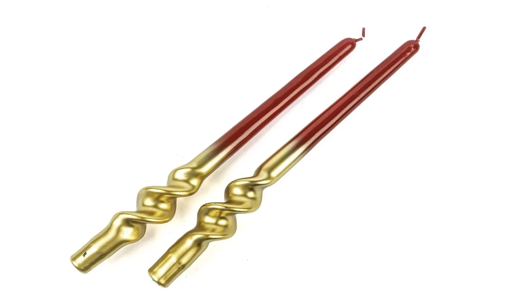 Gold Red Double Candle