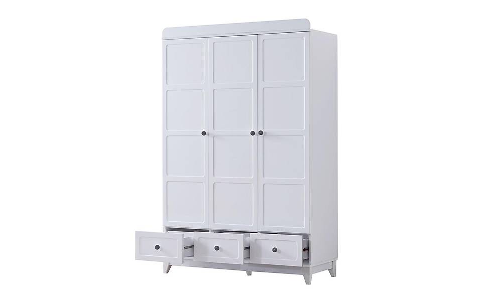 Yasi 3 Door Wardrobe - Gray