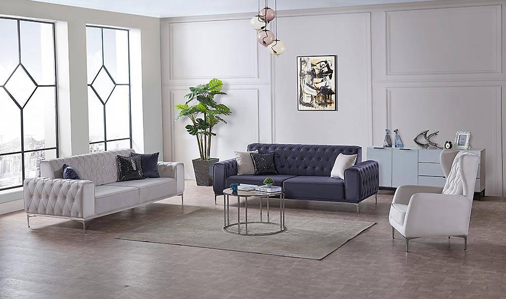 Lila Sofa Set with Metal Design