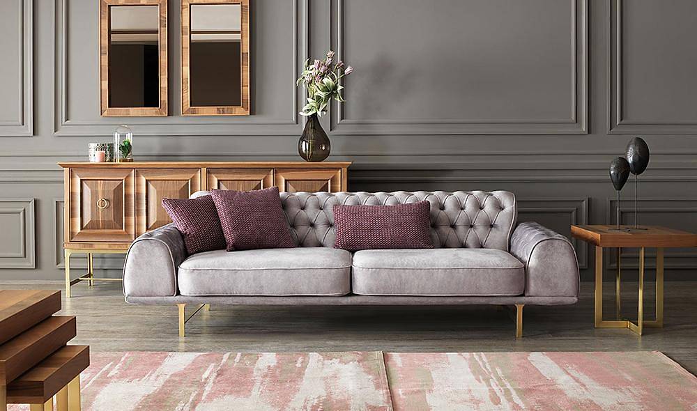 Lusso Gold Living Room Set