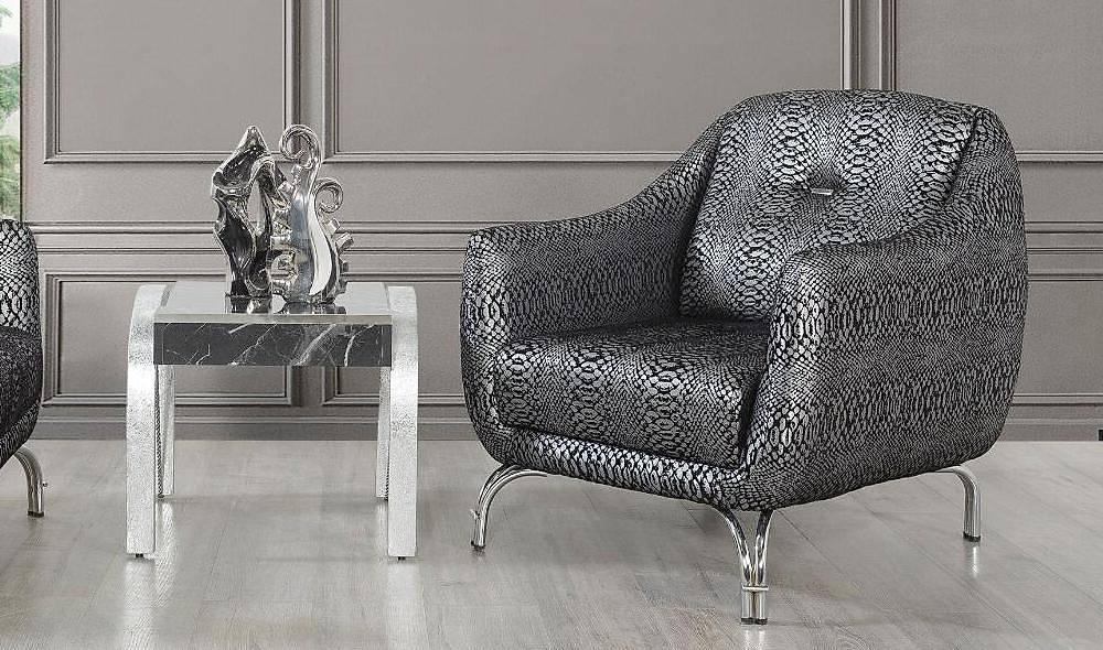 Nehir Silver Living Room Set