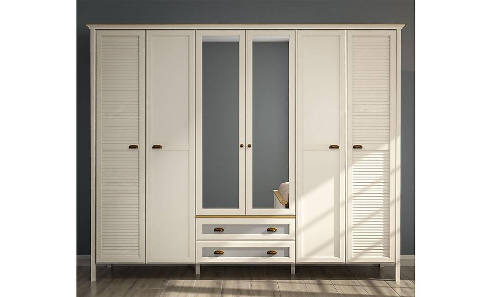 Astoria 6 Door Wardrobe - Drawers