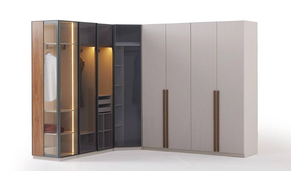 Fox Bedroom with Base - Corner Wardrobe