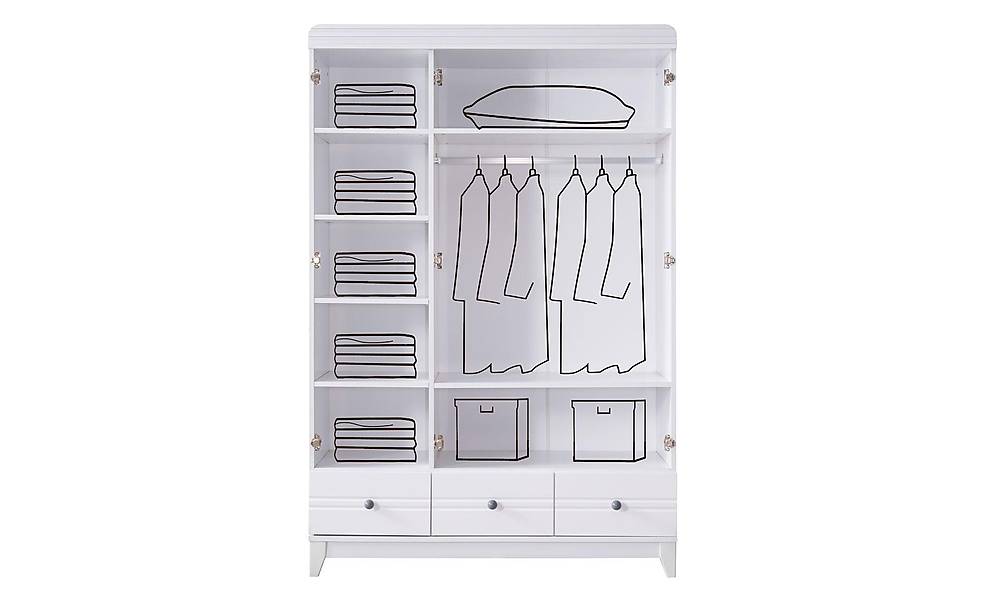 Momo 3 Door Wardrobe - Gray