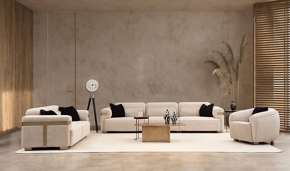 Lanika Sofa Set - Cream