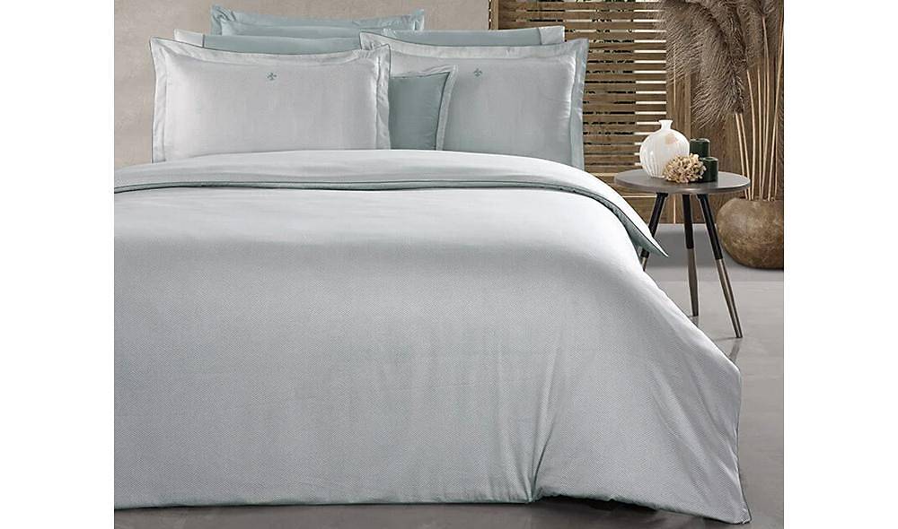 Yatsan Maison Herringbone Duvet Cover Set - Green