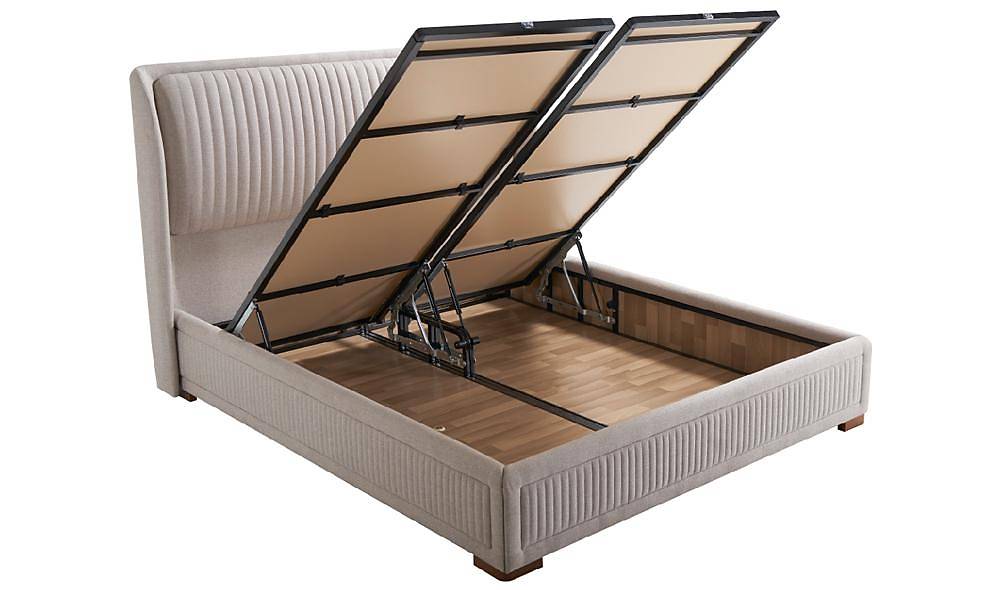 Luna Mokka Base + Headboard + Bed