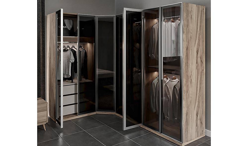 Bristol Glass Corner Wardrobe