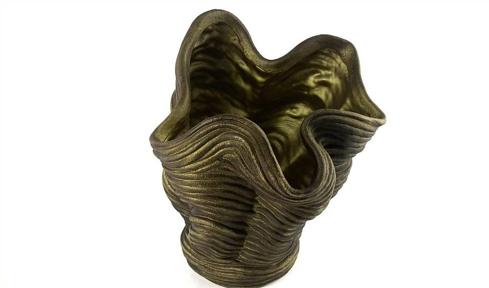 Antique Gold Resin Vase