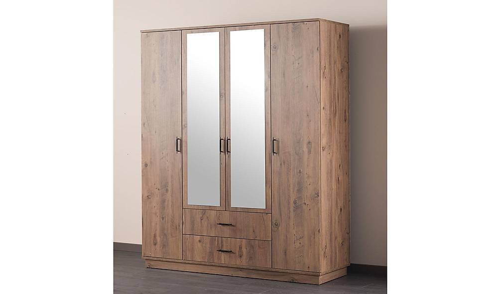 Craft Wardrobe - 4 Door - Walnut
